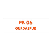 Load image into Gallery viewer, Gurdaspur - Bumper Sticker - 11.5" × 3" / Rectangle / White - PB Zero