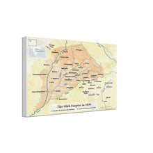 Load image into Gallery viewer, Sikh Empire Map of Punjab Circa 1839 - PB Zero
